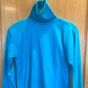NEW Medalist Northern Traders Turtleneck Sweater Cotton Blend Green /Teal Sz: M
